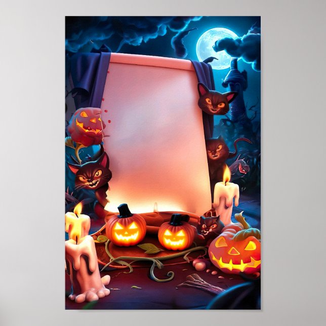 Halloween-tom inbjudan Poster Ram #12 (Framsidan)