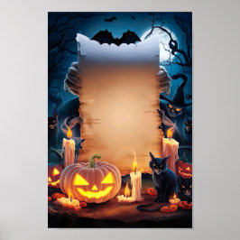 Halloween tom tom-inbjudan affisch ram #14