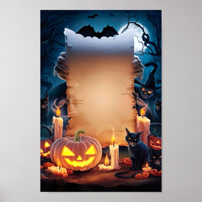 Halloween tom tom-inbjudan affisch ram #14 (Framsidan)