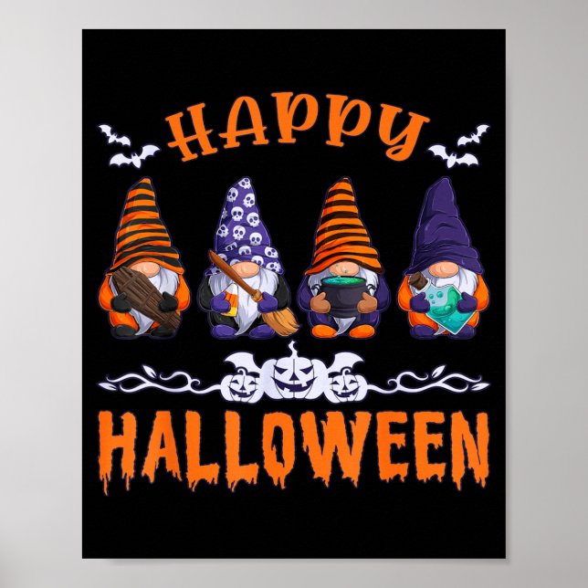 Halloween Tomtar Glad Halloween Poster (Framsidan)