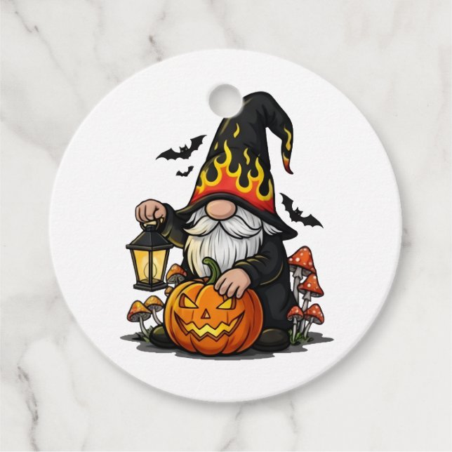 Halloween Tomte Förmånsetiketter Gåvor Etiketter (Framsida)