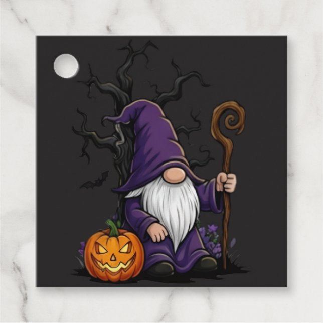 Halloween Tomte Förmånsetiketter Gåvor Etiketter (Framsida)