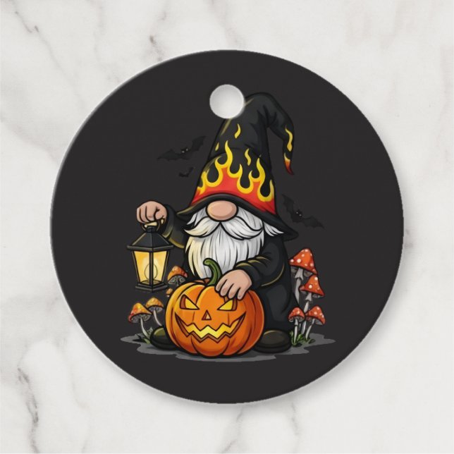 Halloween Tomte Förmånsetiketter Gåvor Etiketter (Framsida)