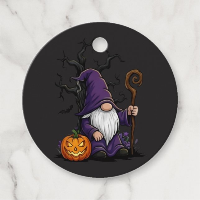 Halloween Tomte Förmånsetiketter Gåvor Etiketter (Framsida)