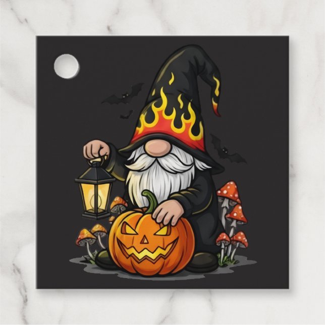Halloween Tomte Förmånsetiketter Gåvor Etiketter (Framsida)