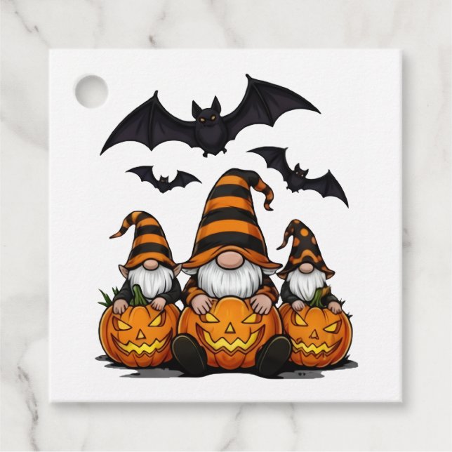 Halloween Tomte Förmånsetiketter Gåvor Etiketter (Framsida)