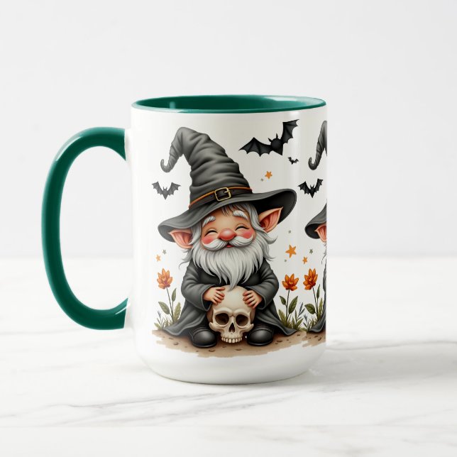 Halloween Tomte med Dödskalle  Mugg (Vänster)
