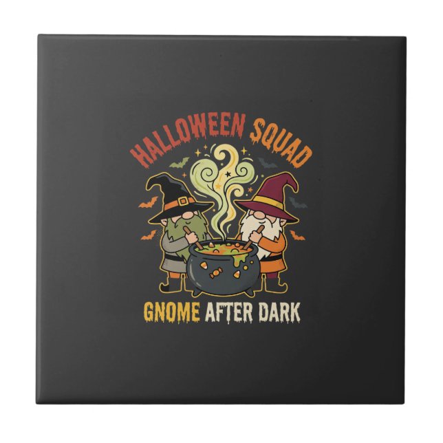 Halloween Tomte Midnattsmiskchief Kakelplatta (Framsidan)