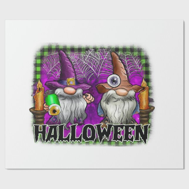 Halloween Tomte Presentpapper (Platt)