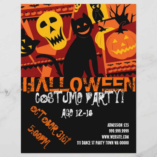 Halloween Tonåring Party händelsemeddelande Flyer (Framsidan)