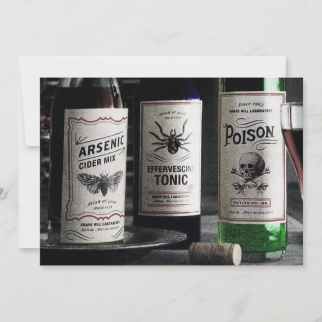 Halloween Tonic FÄRGÄNDRA - Inbjudningar / RSVP (Framsida)
