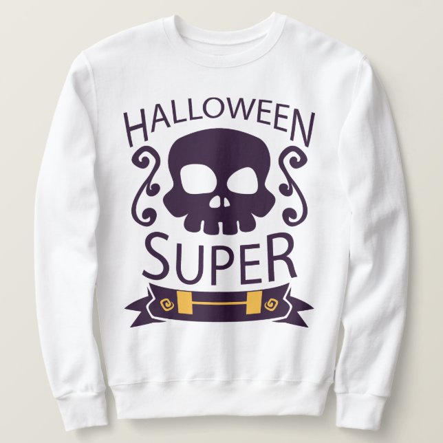 Halloween Toppen T-Shirt i Trending Lång Ärmad Tröja (Design framsida)