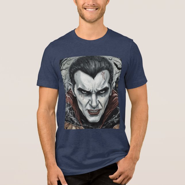 Halloween,Törstig Vampyr, Pumpa Plock  T Shirt (Framsida)