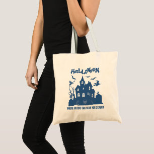 Halloween Tote Bag - hemligt hus Tygkasse