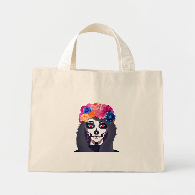 Halloween Tote Bag Mini Tygkasse (Framsidan)