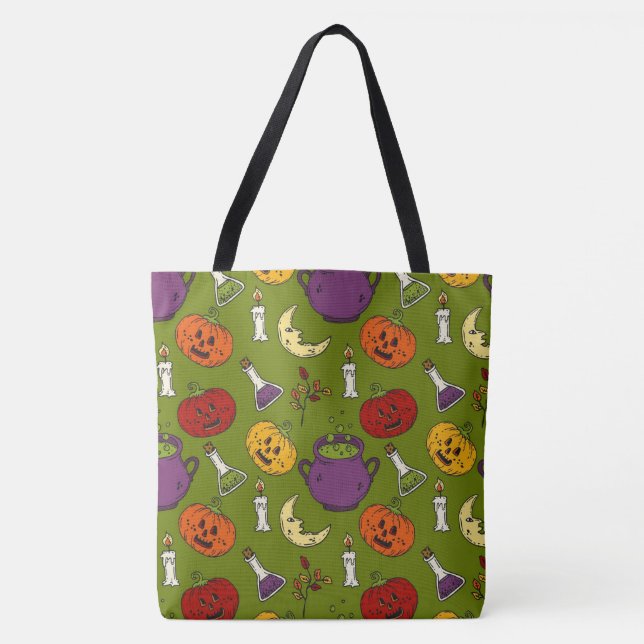 Halloween Tote Bag Tygkasse (Framsida)