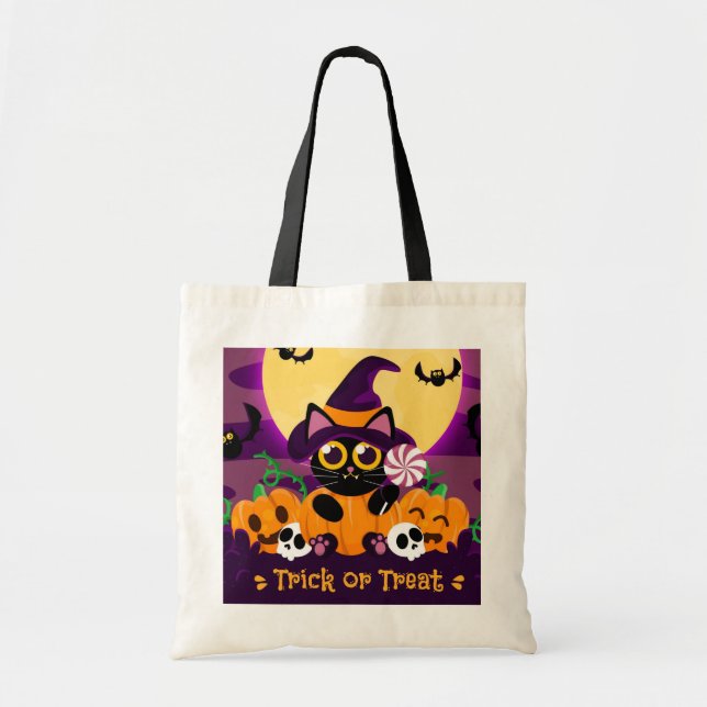 Halloween Tote Bag Tygkasse (Framsidan)
