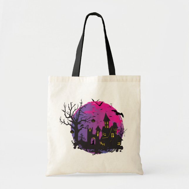 Halloween Tote Bag Tygkasse (Framsidan)