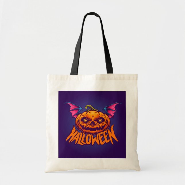 Halloween Tote Bag Tygkasse (Framsidan)