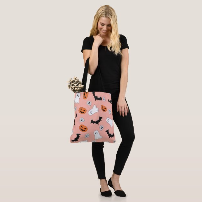 HALLOWEEN TOTE BAG TYGKASSE (På modell)
