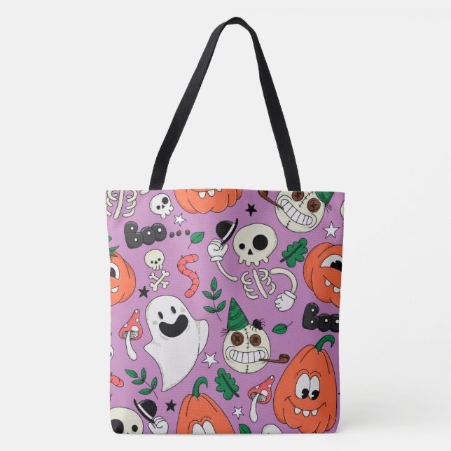 Halloween Tote Bag Tygkasse (Framsida)