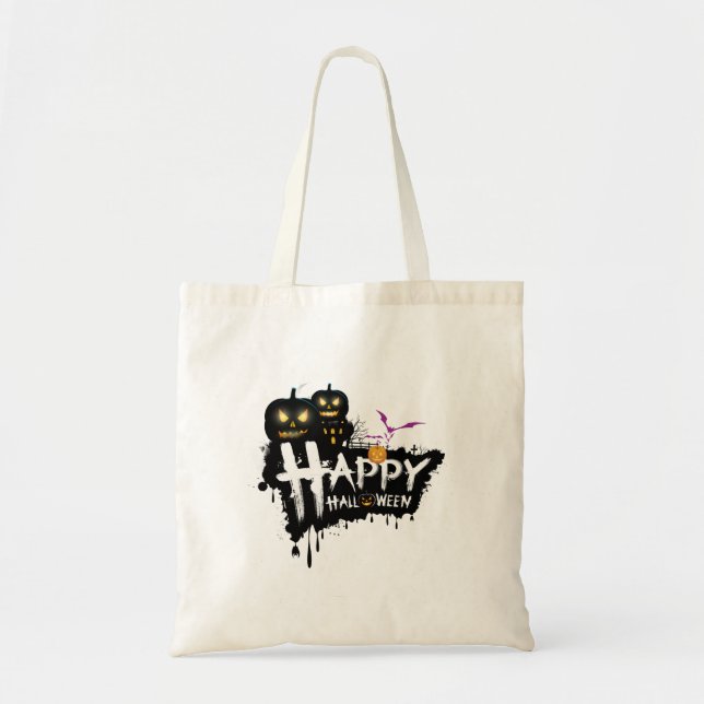 Halloween Tote Bag Tygkasse (Framsidan)
