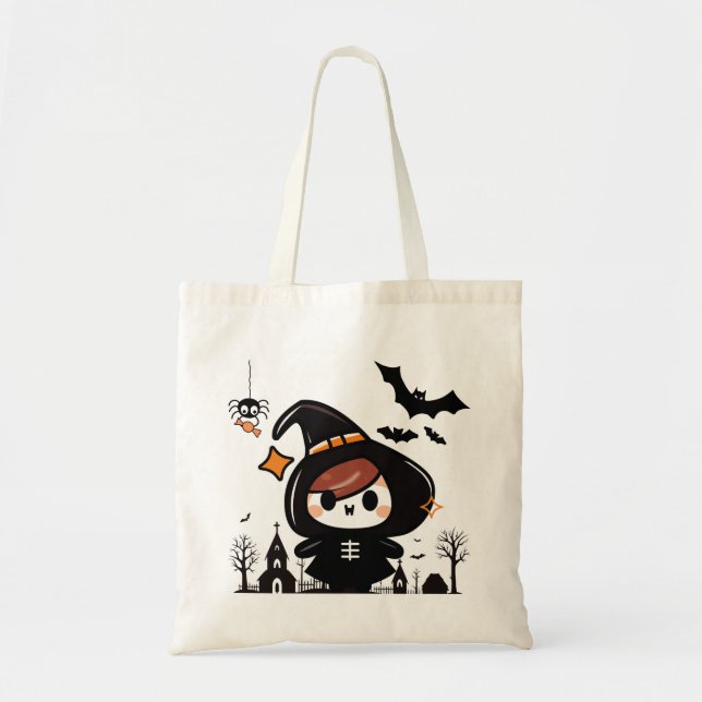 Halloween Tote Cute Tygkasse (Framsidan)