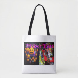 halloween tote tygkasse
