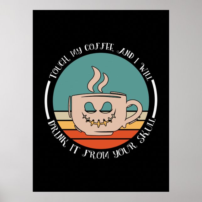 Halloween Touch min kaffe och jag dricker Julafton Poster (Framsidan)