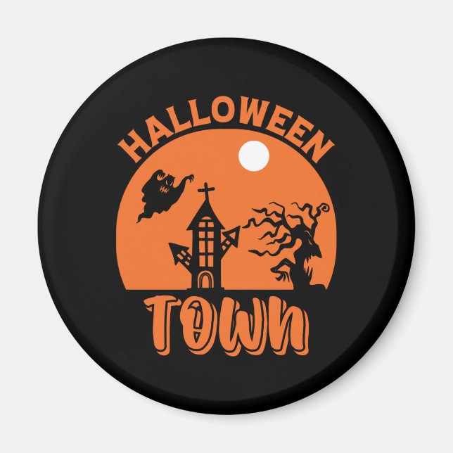 Halloween Town - Haunted House & Pumpkin Magnet (Framsidan)