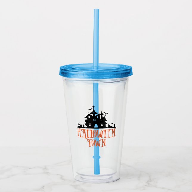 Halloween Town - Haunted House, Spooky Church Take Away Mugg (Framsida)