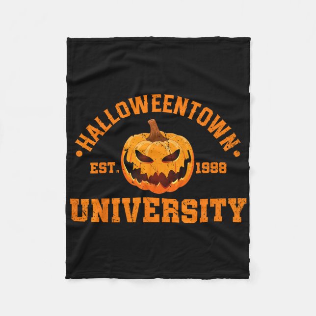 Halloween Town Universiteten Est 1998 Pumpkin Hall Fleecefilt (Framsidan)