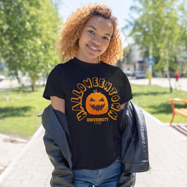 Halloween Town Universiteten Pumpkin Ansikte T Shirt (Skapare uppladdad)
