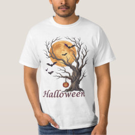 Halloween-träd och pumpa Jack-o'-Lantern T-shirt