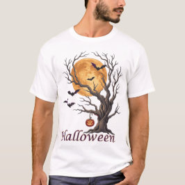 Halloween-träd och pumpa Jack-o'-Lantern T Shirt