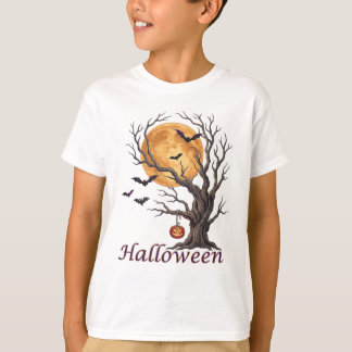Halloween-träd och pumpa Jack-o'-Lantern T-shirt