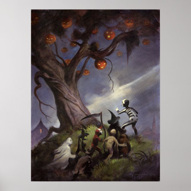 Halloween Träd Poster (Framsidan)