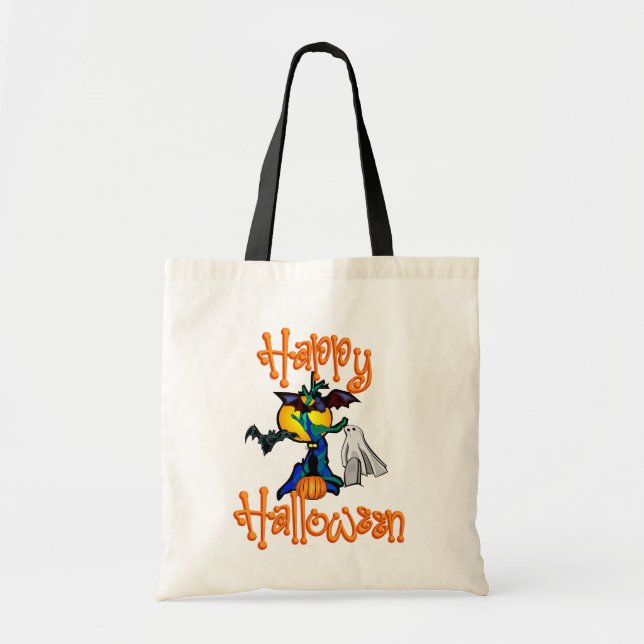 Halloween Träd Tote Bag Tygkasse (Framsidan)