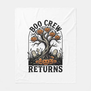 Halloween Träd Tröja Vintage Kuslig Pumpa Grafisk Fleecefilt