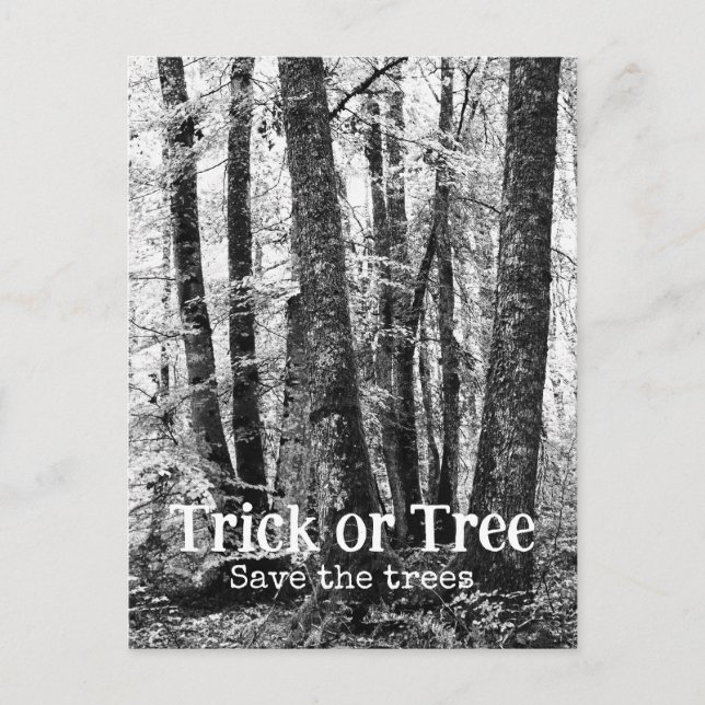 Halloween-träd Vykort (Framsida)
