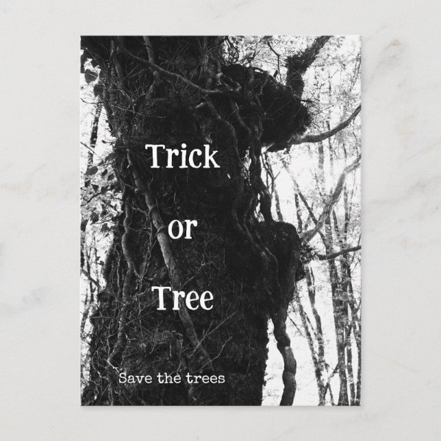 Halloween-träd Vykort (Framsida)