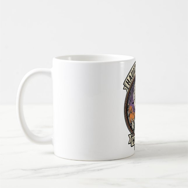 Halloween Tränings-Shirt Haunted Hustle Gravyr A Kaffemugg (Vänster)