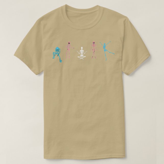 Halloween Transgender Pride LGBTQ Skeleton Trans  T Shirt (Design framsida)
