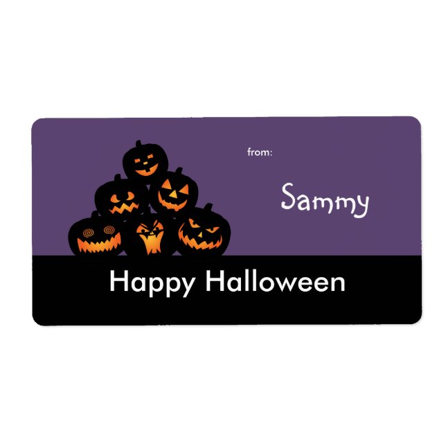 Halloween Treat Bag-etikett Fraktsedel (Framsidan)