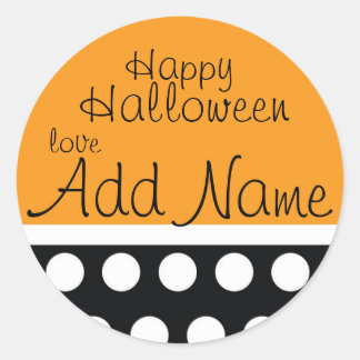 Halloween Treat Bag Sticker Runt Klistermärke