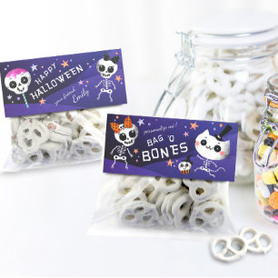 Halloween Treat Bag Topper, DIY Goodie Bag Märkre Placeringskort