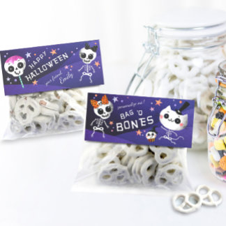 Halloween Treat Bag Topper, DIY Goodie Bag Märkre Placeringskort