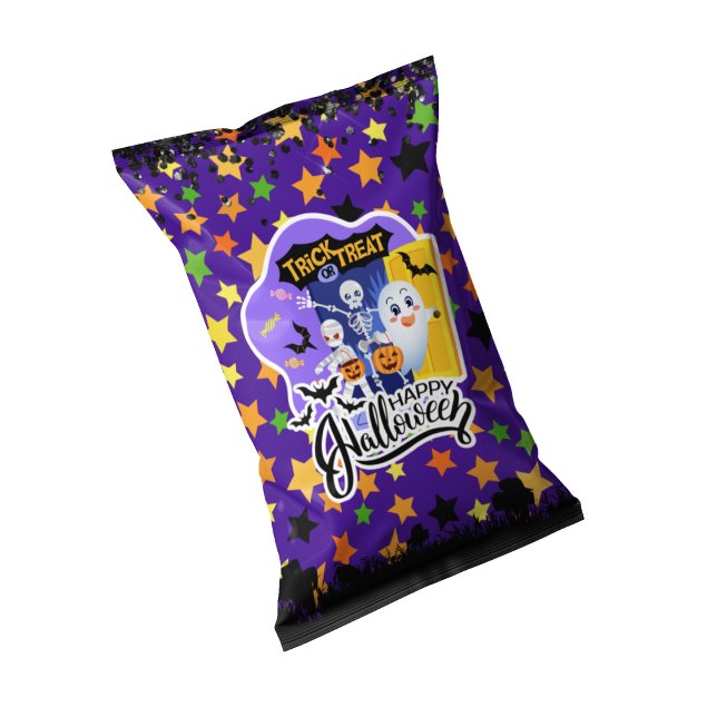 Halloween Treat Chip Bag Wrappers Party favors Anteckningsblock (Halloween Chip Bag Wrapper Party Favor)
