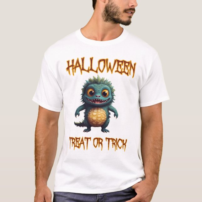 Halloween Treat eller Trick T Shirt (Framsida)