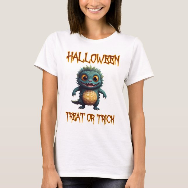 Halloween Treat eller Trick T Shirt (Framsida)